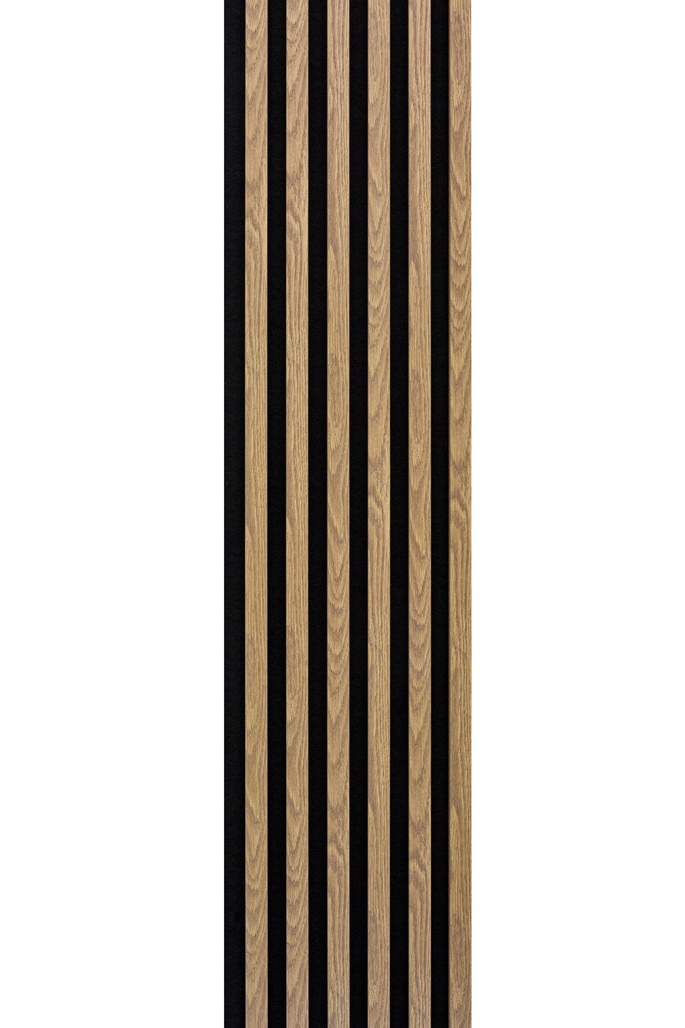 Panel lamelowy na filcowym podkładzie WL 2700x300 dąb jasny, tło czarne
