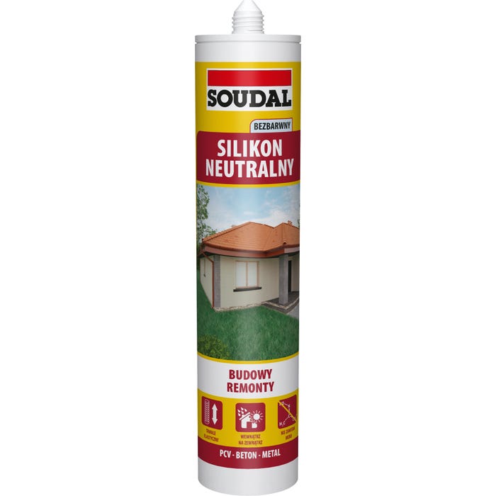 Silikon neutralny Soudal bezbarwny 280ml