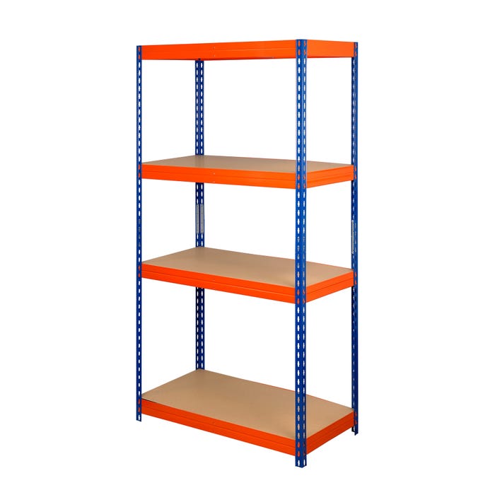 Regał magazynowy Rivet wym. 192x100x50 cm, 4 półki, 300 kg