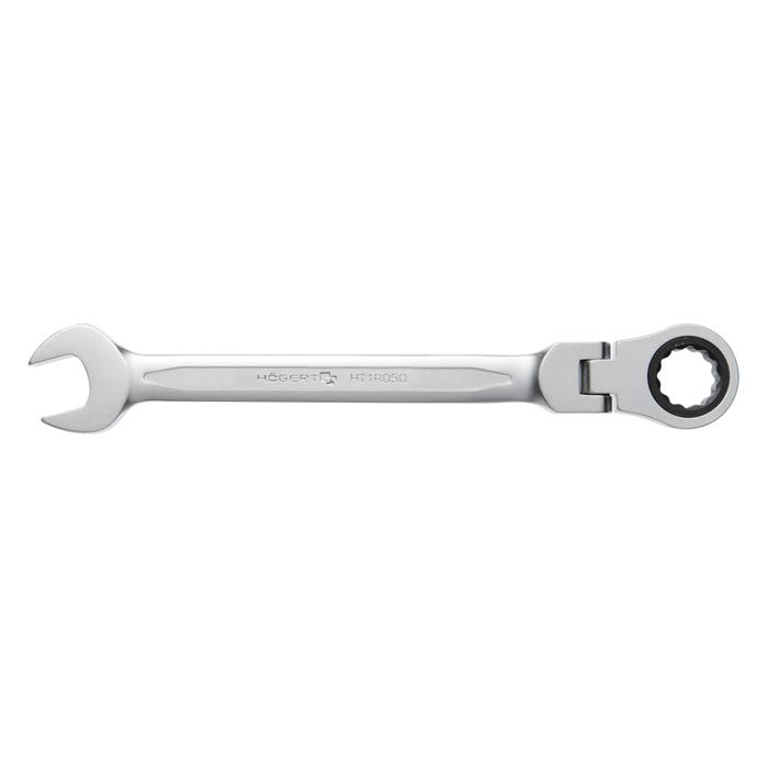 Klucz płasko-oczkowy z grzechotką, łamany 13 mm