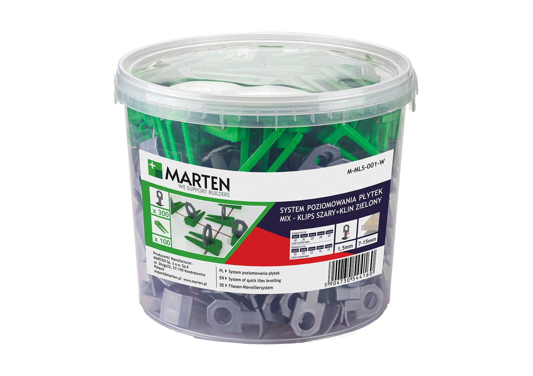 System do poziomowania płytek Klin i Klips opak. 100+ 300 szt. 0