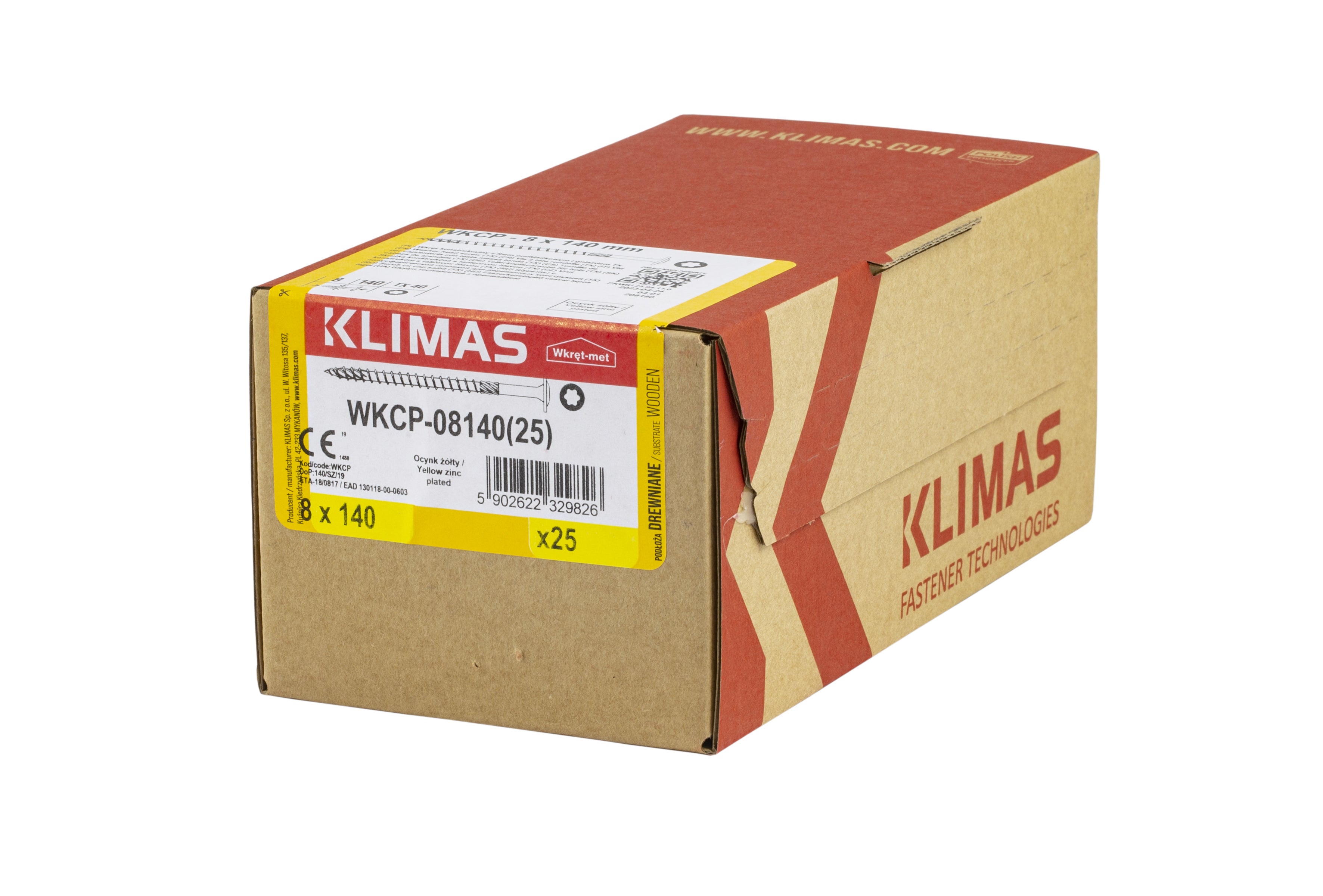 Wkręt do łączników ciesielskich z łbem talerzykowym 8x140 mm (25 szt.) 1