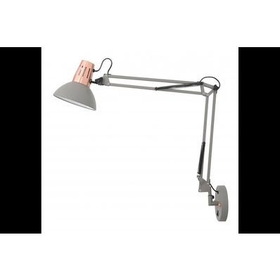 Oprawa ścienna ARTEMIA+ z włacznikiem 1x E27, szary, średnica 16,5cm, materiał metal