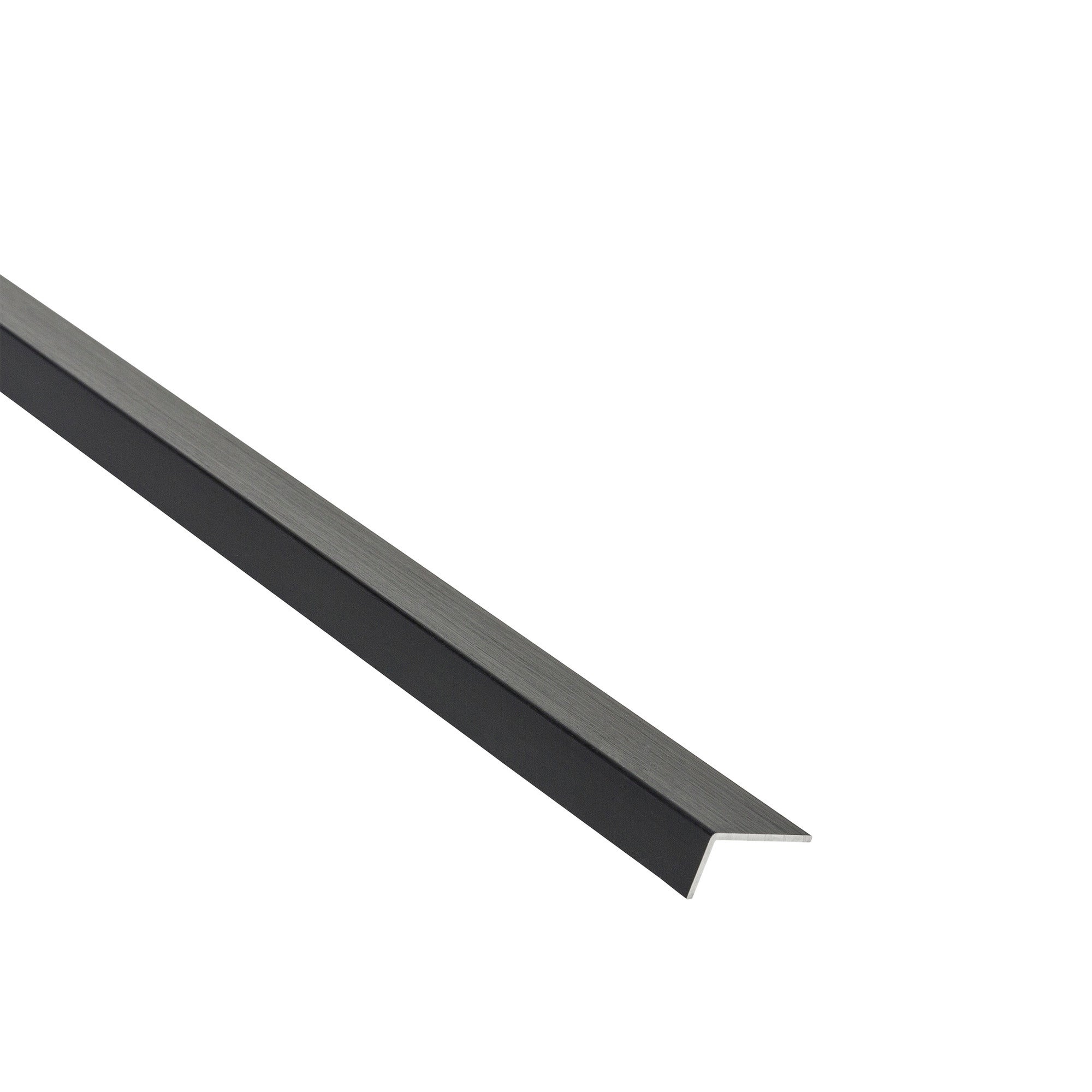 Kątownik aluminiowy czarny szczotkowany 20x10x1mm 2.5m 