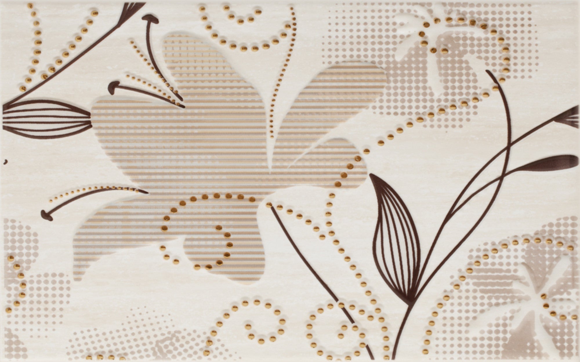 Dekor ścienny Inserto Doppia Beige A 25x40 cm gat.1