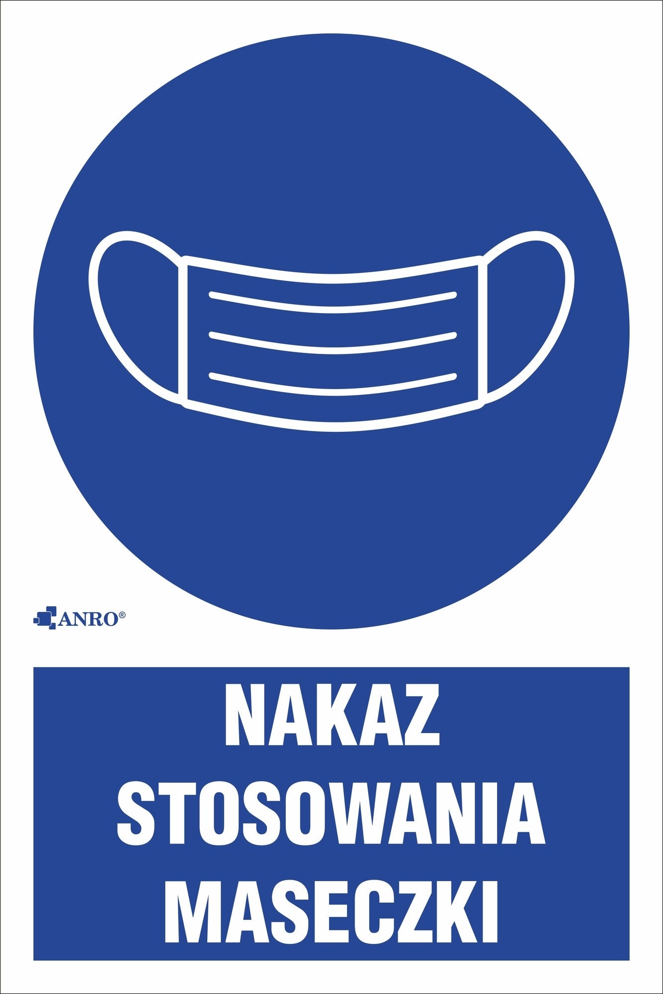 Nakaz stosowania maseczki 200x300 mm