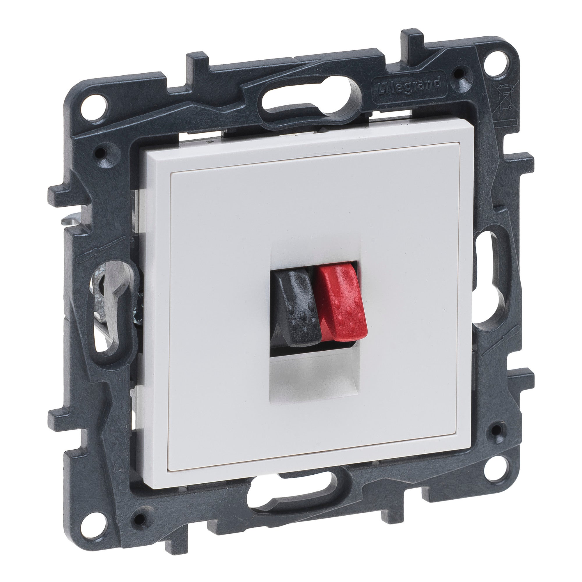 Niloe Step biały gniazdo głośnikowe pojedyncze