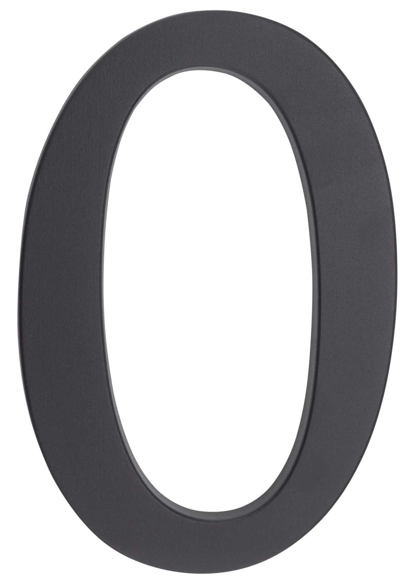 Cyfra 0 aluminiowa grafit 190 mm