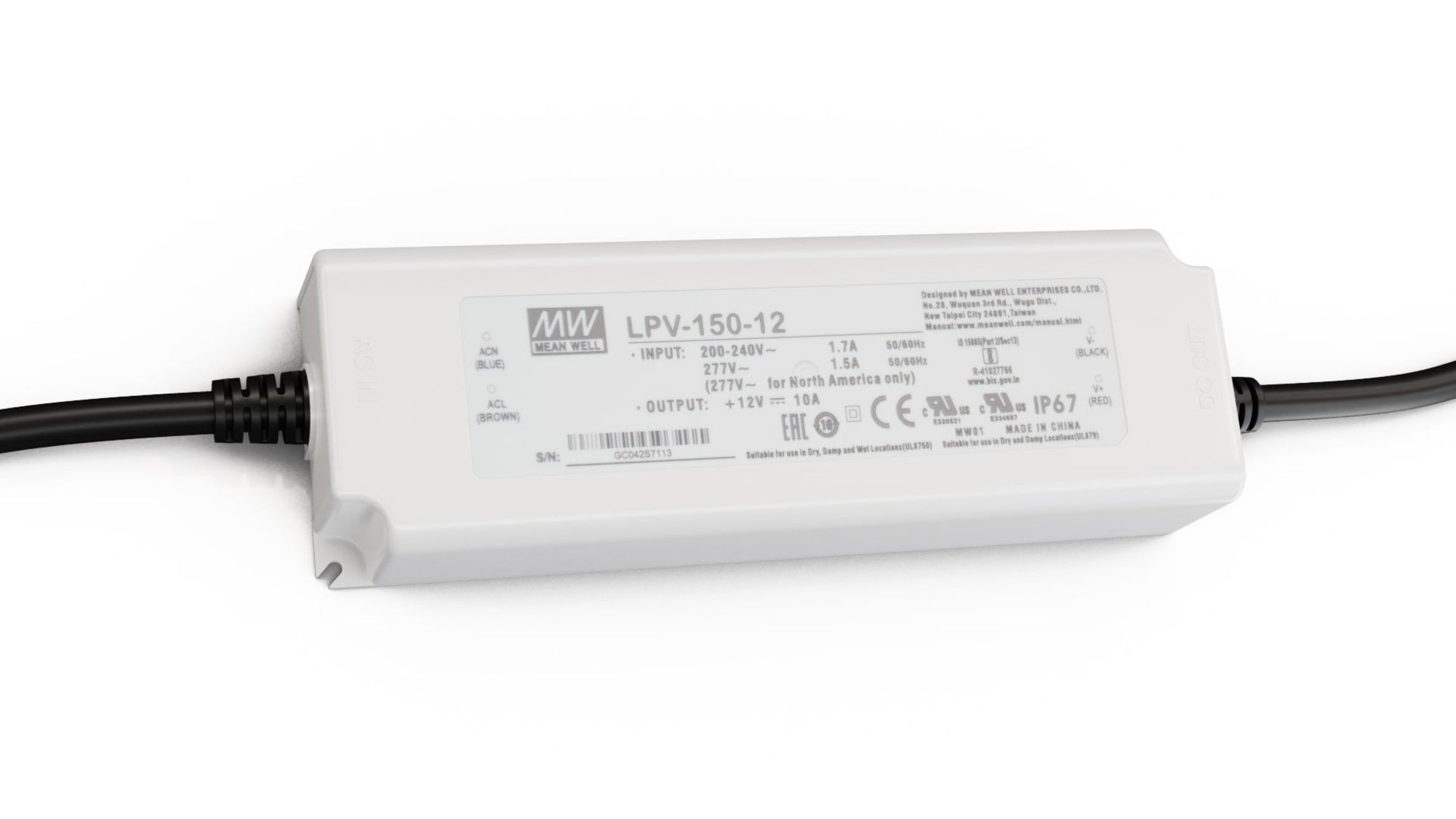 Zasilacz MEAN WELL LPV 12V 120W IP67