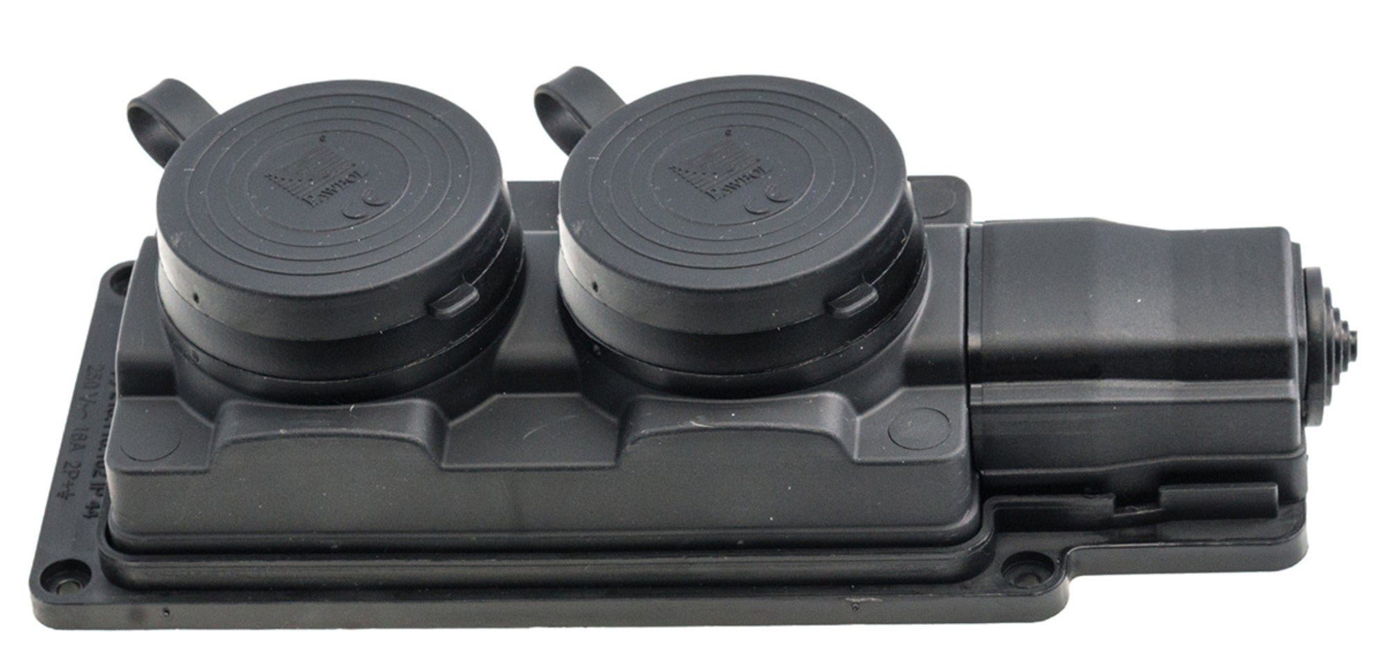 Rozgałęźnik gumowy 16A 2 gniazda z uziemieniem IP44 Pawbol 0