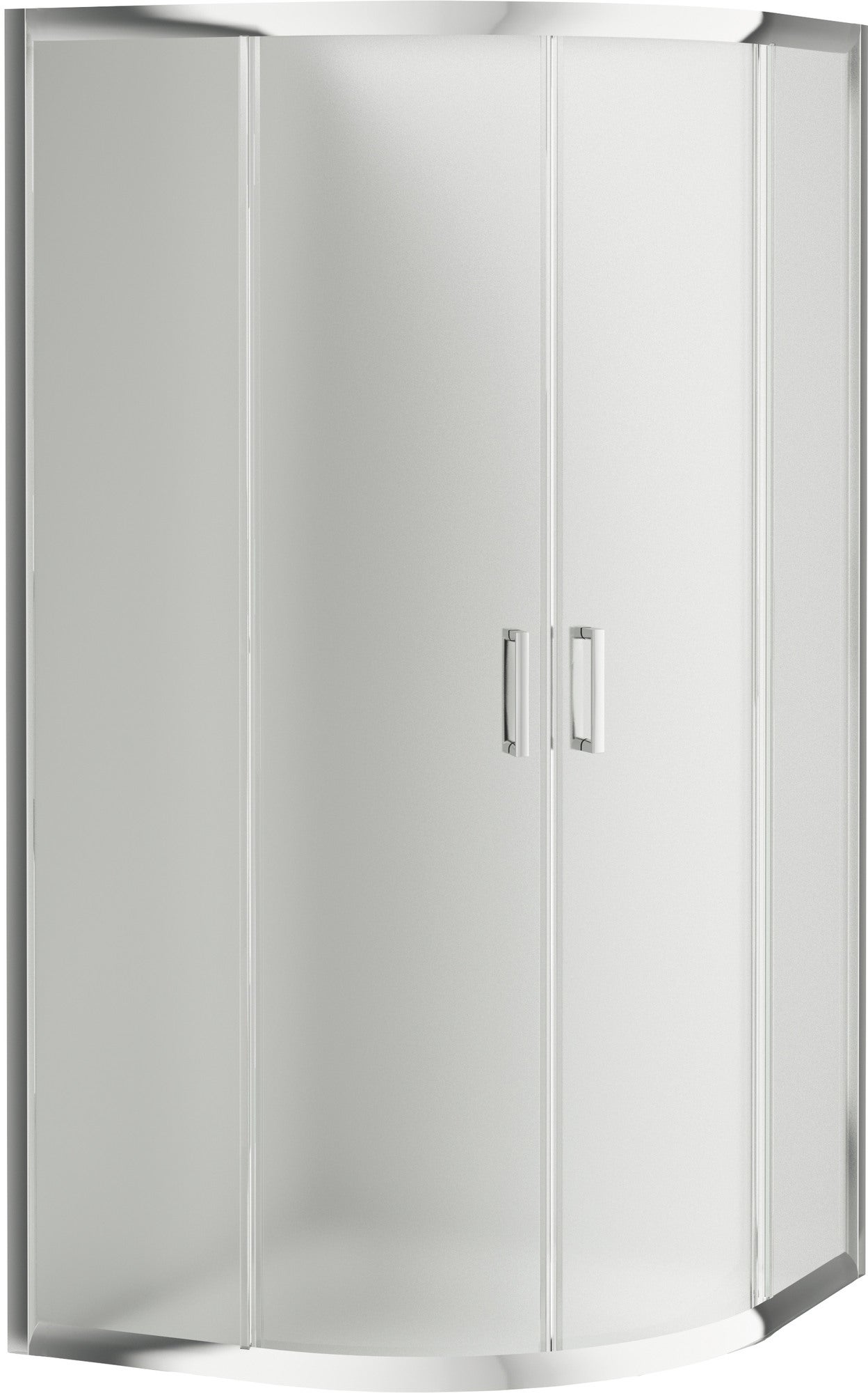 Kabina prysznicowa półokrągła Deante Dill 80 x 80 cm chrom szron