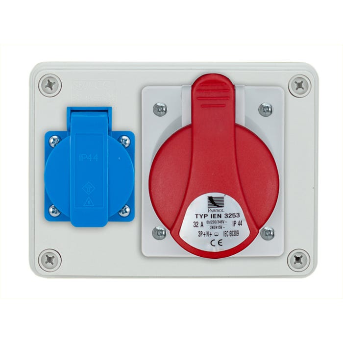 Rozdzielnica siłowa R-BOX 150 32A 3P+N+Z 400V, 2P+Z 230V Pawbol