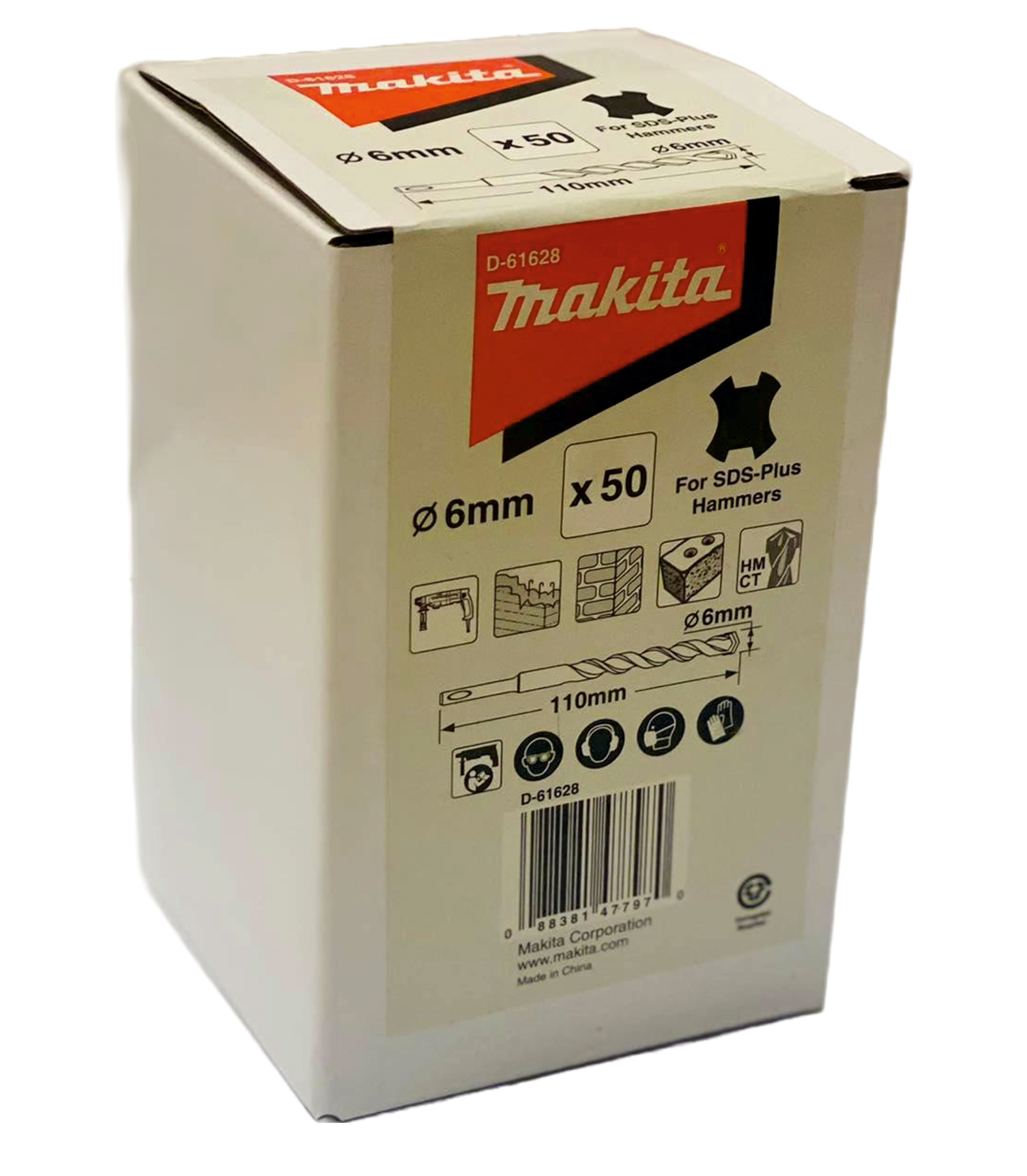 Wiertło do betonu 6x50/110 mm 50 szt. Makita 1