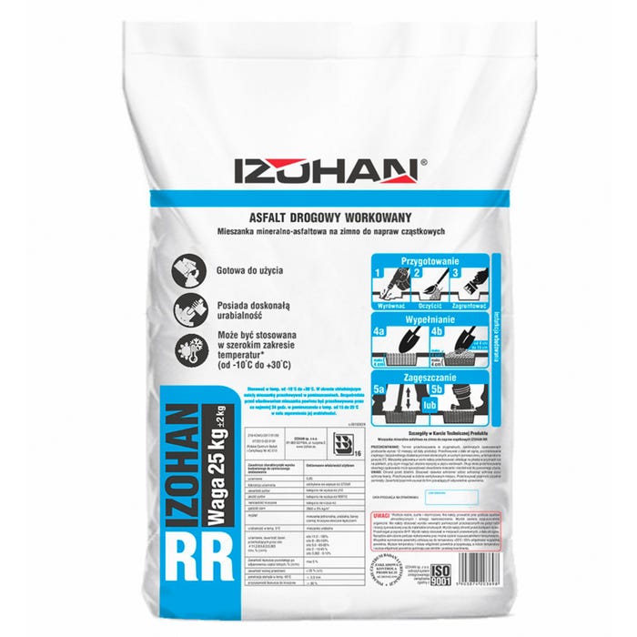 Mieszanka mineralno-asfaltowa na zimno Izohan RR 25 kg