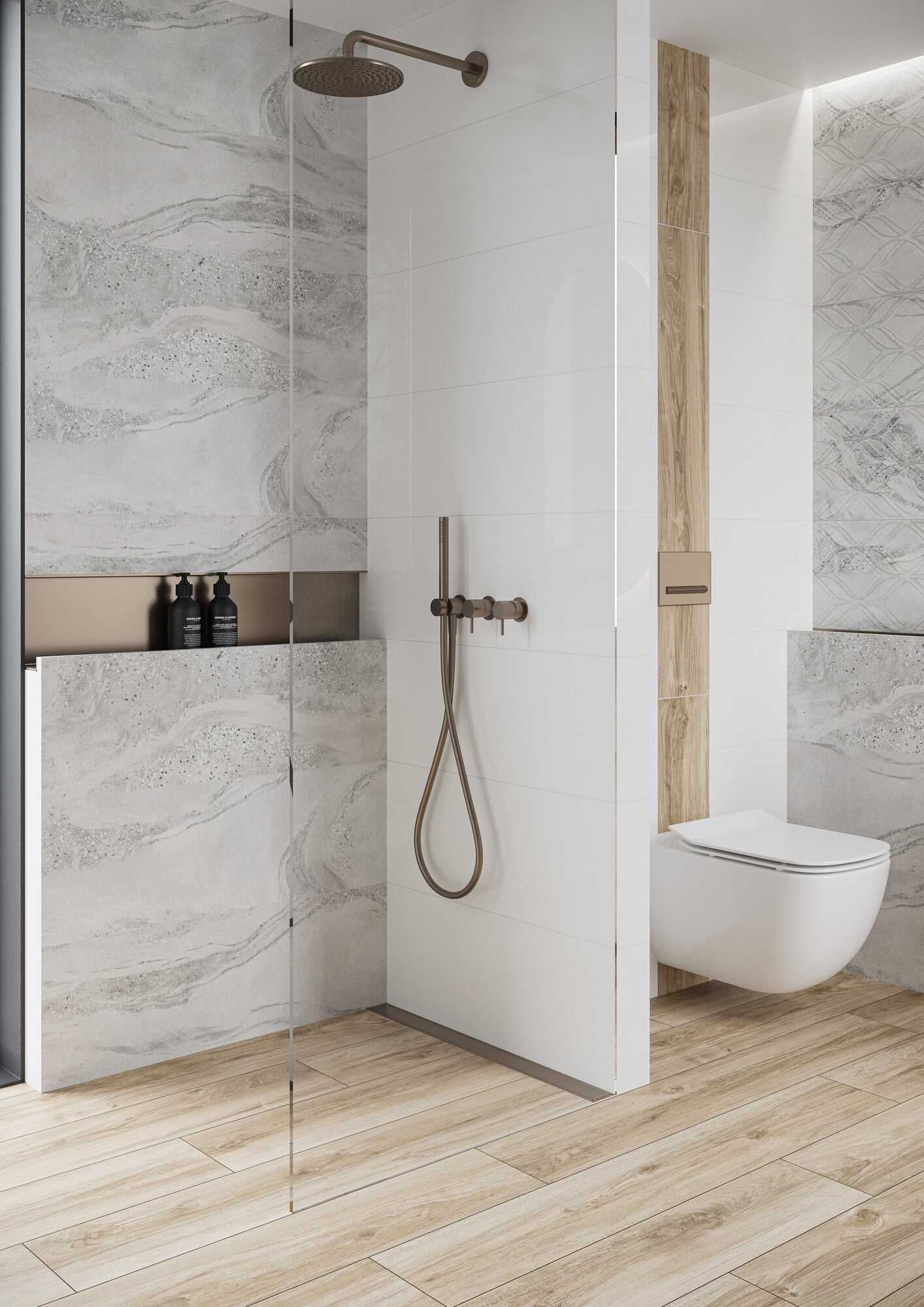 Płytka ścienna Escalade grey rect. 30x90 cm 1.62 m2 5