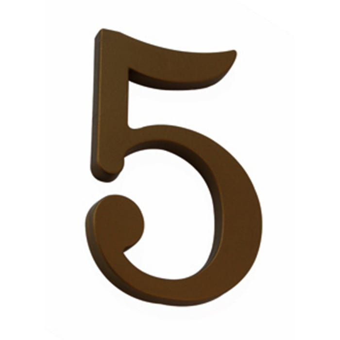 Cyfra 5 przybijana brąz 180 mm