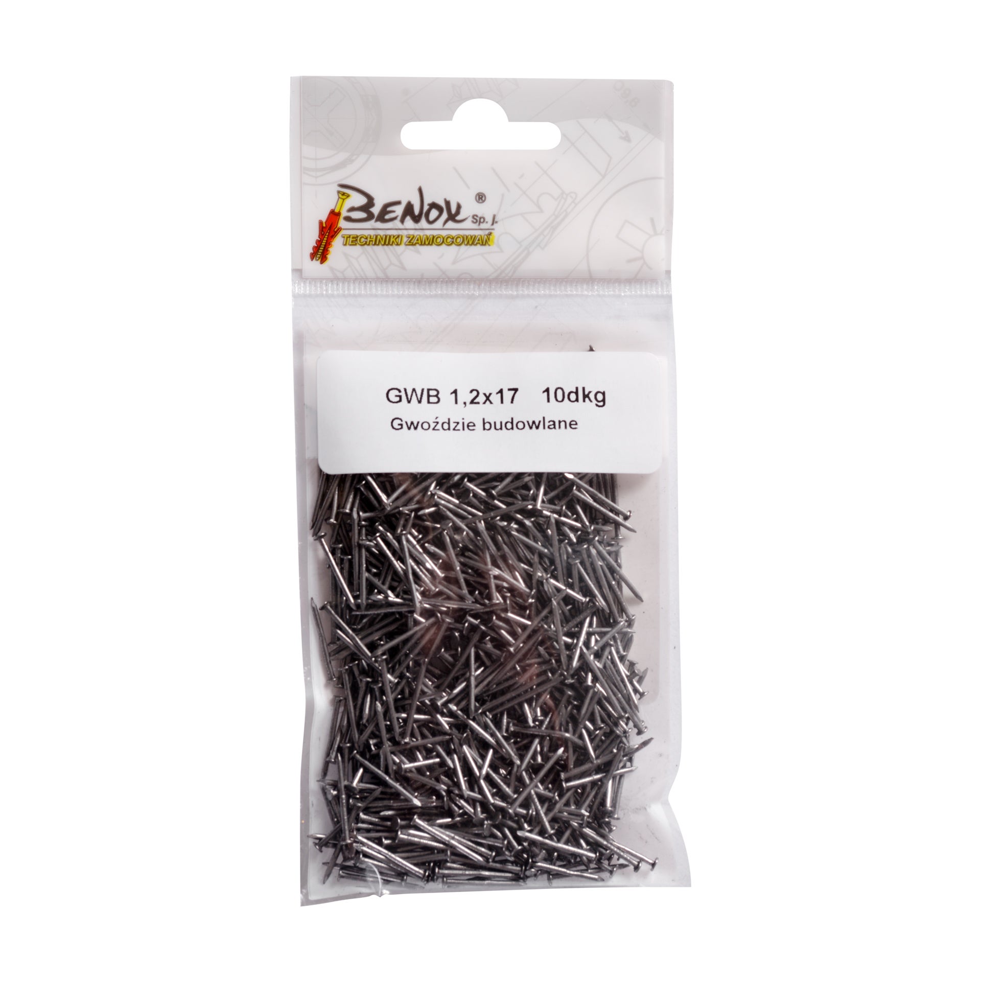 Gwóźdź budowlany 1.2x17 mm (10 dkg.) 2