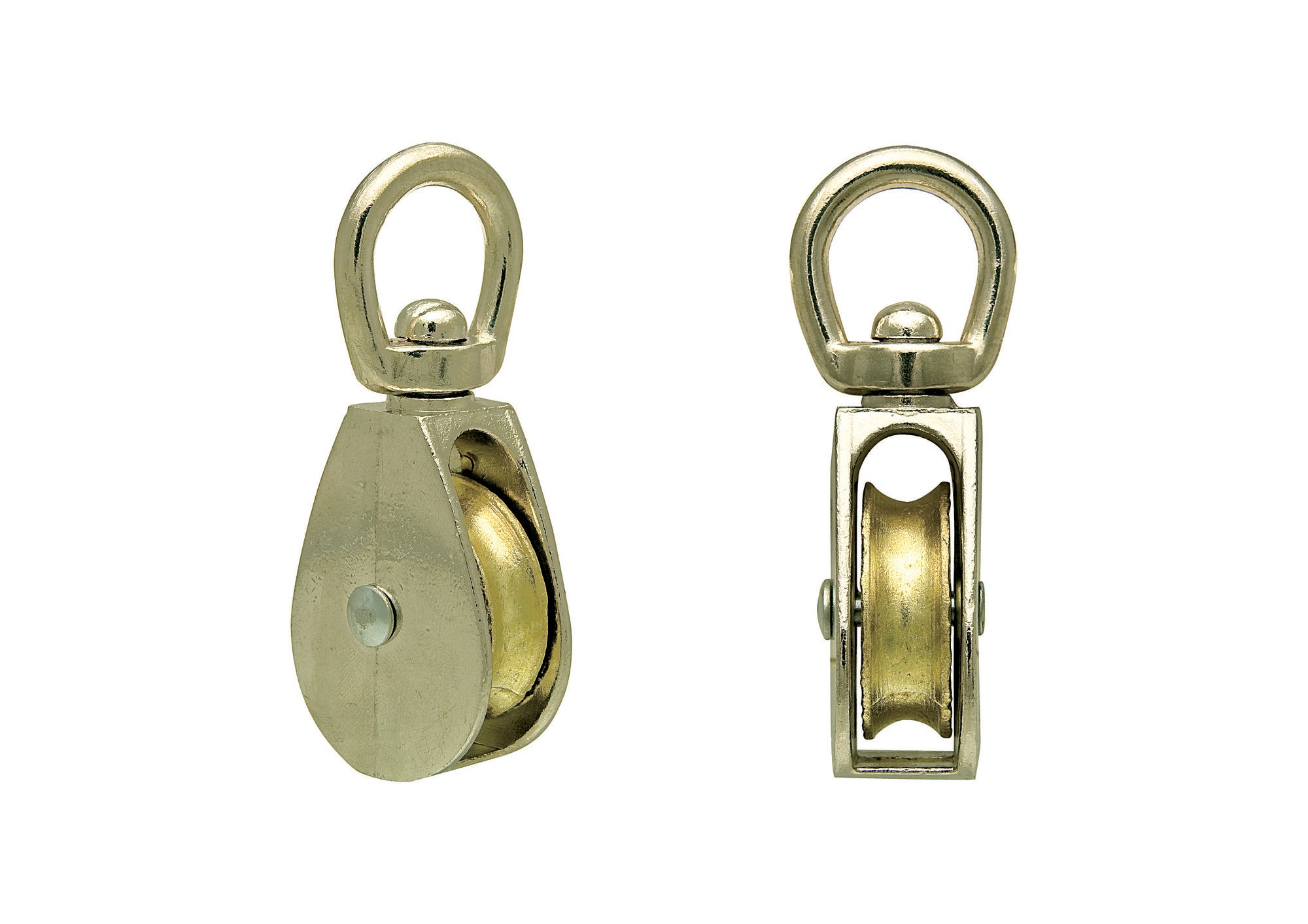 Bloczek do lin niklowany, 3/4", pojedynczy 0