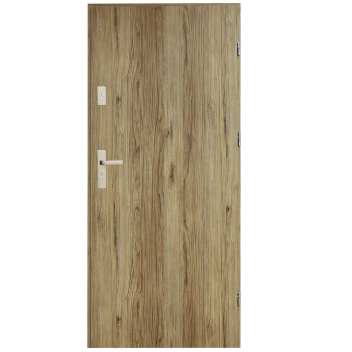 Drzwi wejściowe wewnątrzlokalowe Dioryt Plus 80 cm prawe dąb catania