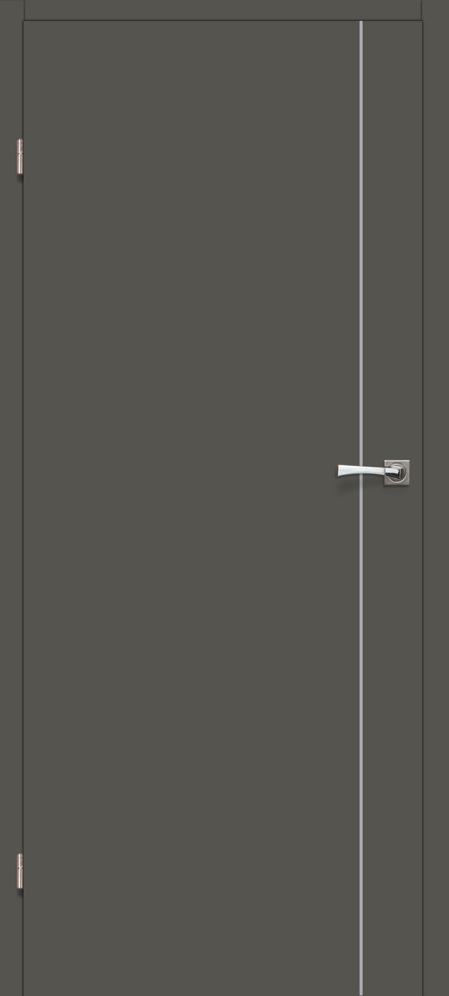 Skrzydło pełne Intarsja 10 80 lewe grafit