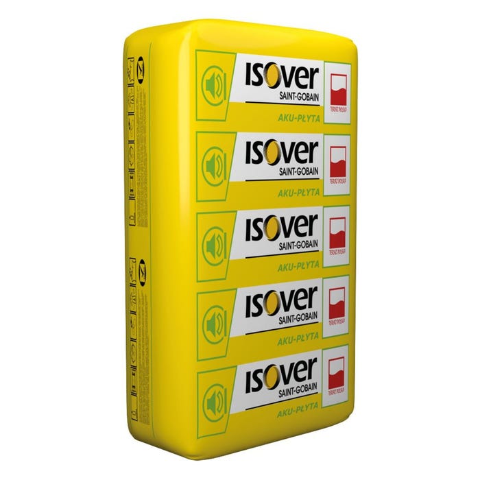 Wełna mineralna Isover Aku-Płyta 10 cm szklana 0,037 W/(mK) 7,2 m2