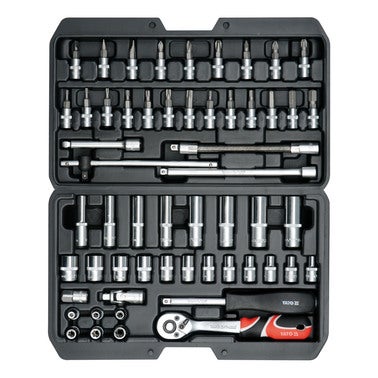 Zestaw kluczy nasadowych 1/4", 56 szt. 2