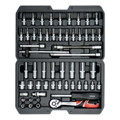 Zestaw kluczy nasadowych 1/4", 56 szt. 2