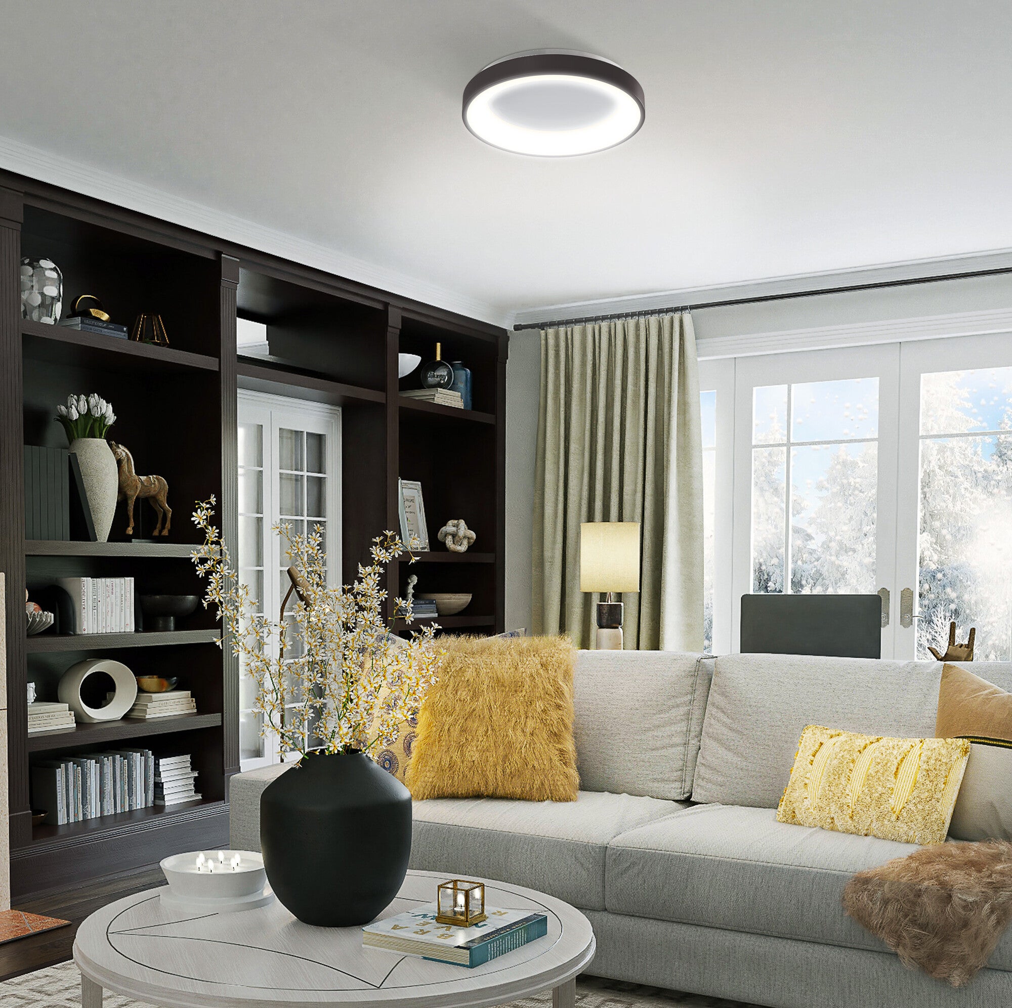 Plafon LED Edge 72W 4700lm 2700-6000K IP20 czarny 2