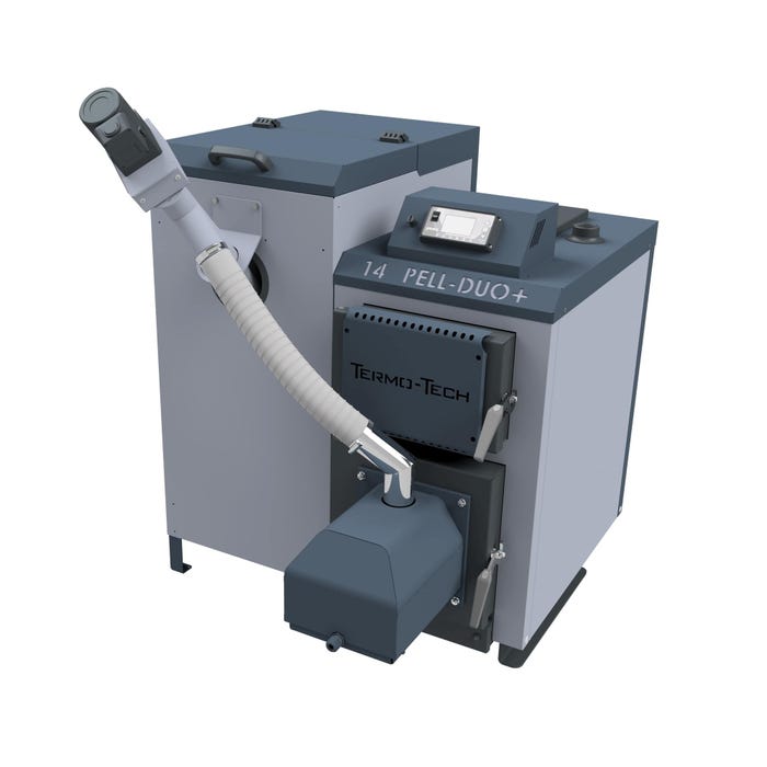 Kocioł pelletowy Pell Duo 14 kW, lewy, 5 klasa