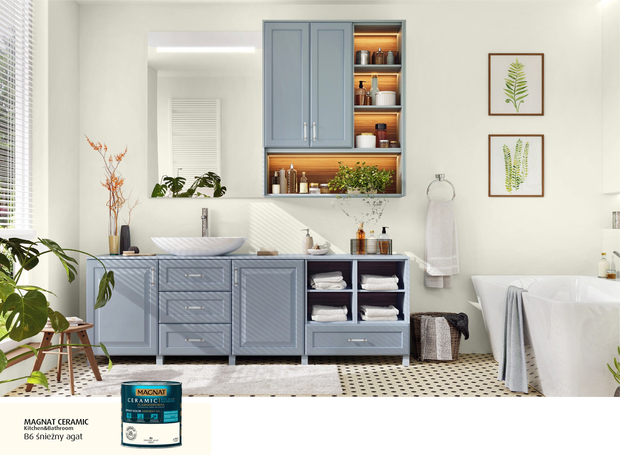 Farba Magnat Ceramic Kuchnia i Łazienka perłowy agat 2,5l 1