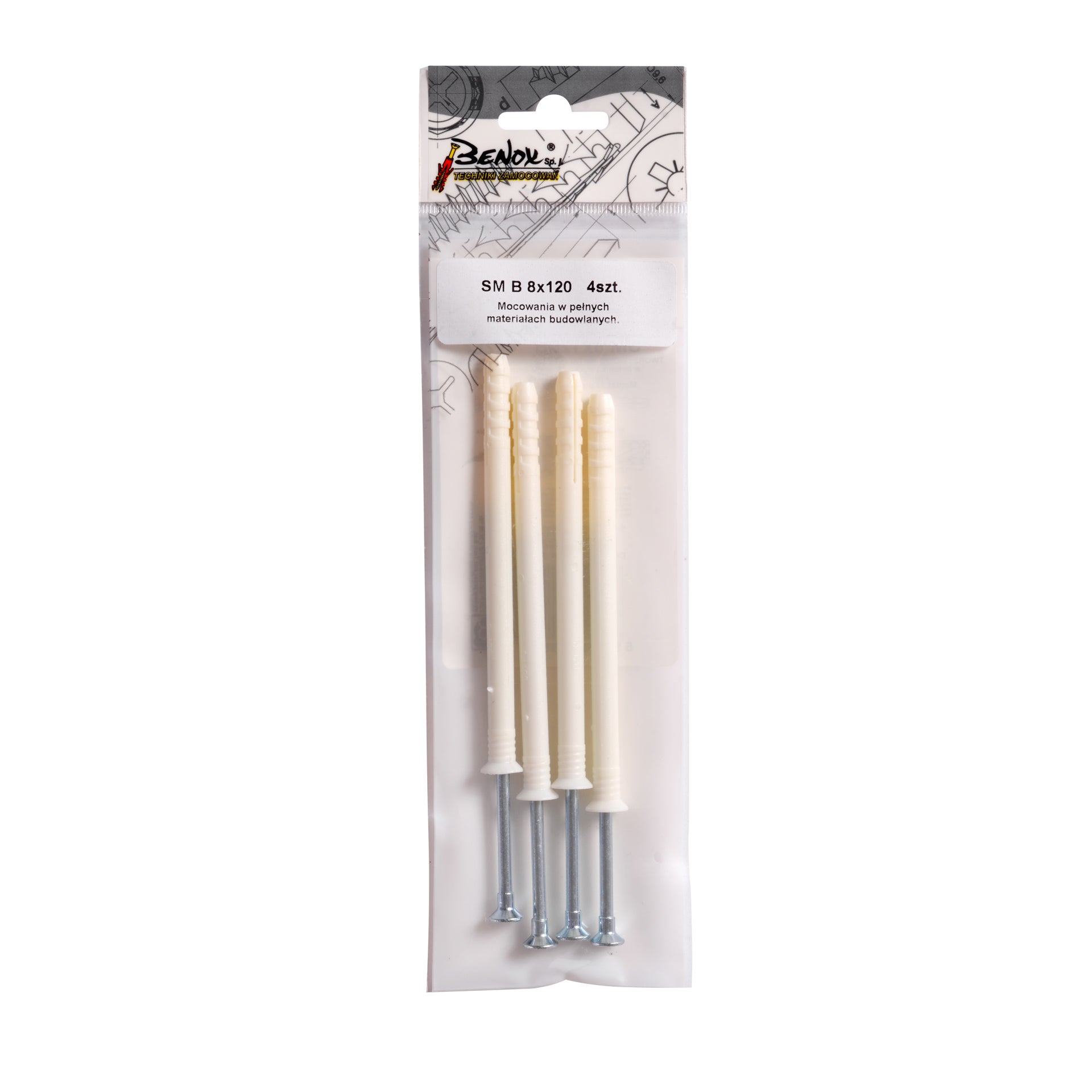 Kołek do szybkiego montażu 8.0x120 mm (4 szt.) 1