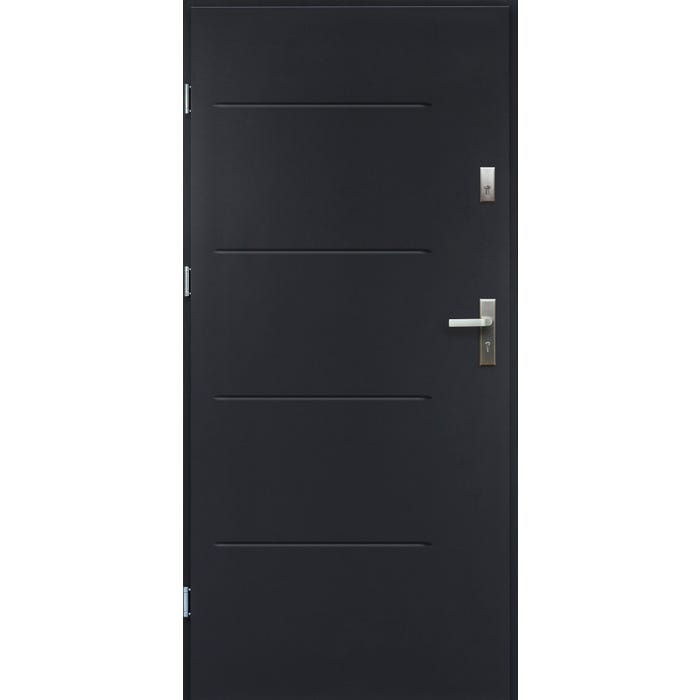 Drzwi stalowe GRAZ antracyt 80 prawe