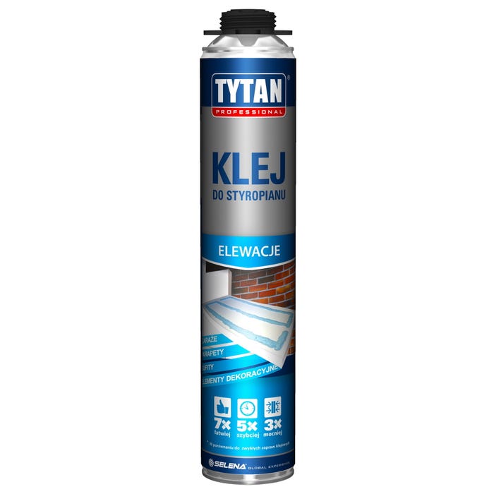 Klej do styropianu Tytan 750 ml, pistoletowy