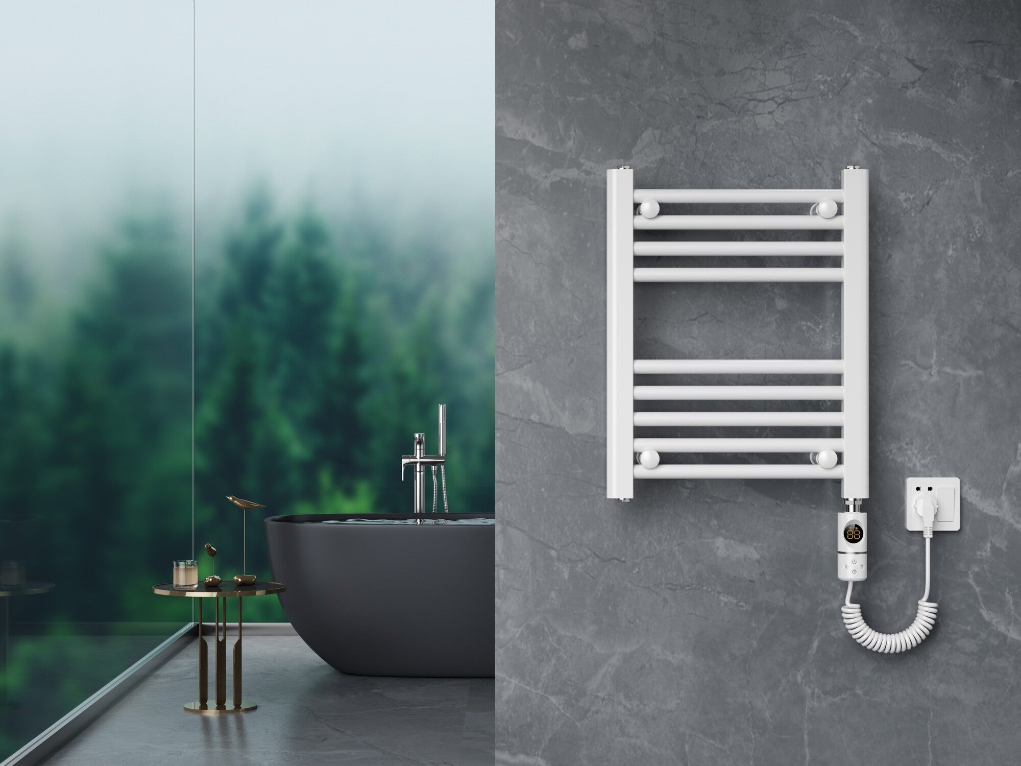 Grzejnik elektryczny ZET 500X400 300W biały 2