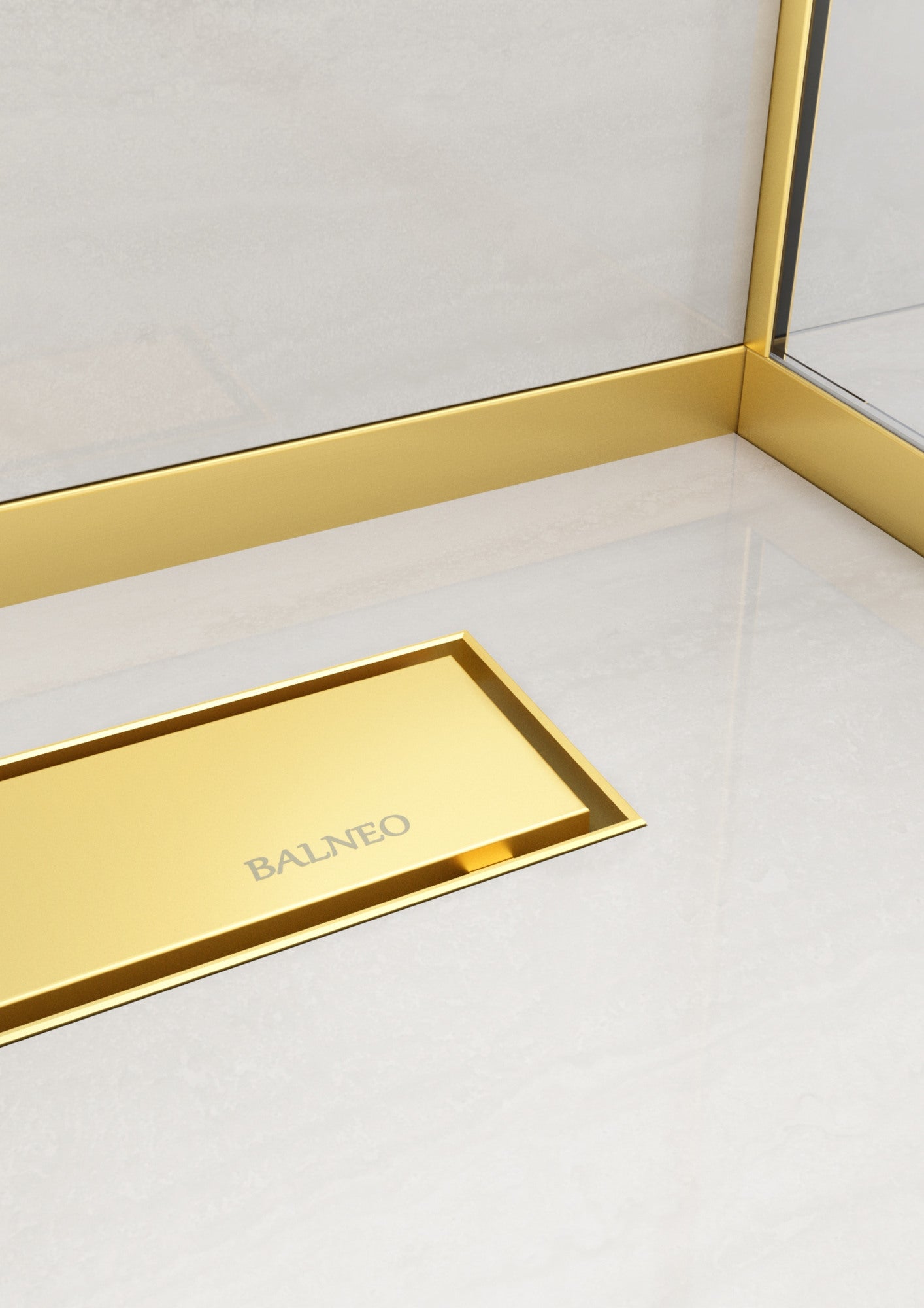 Listwa spadkowa podłogowa lewa 120 cm złota 5