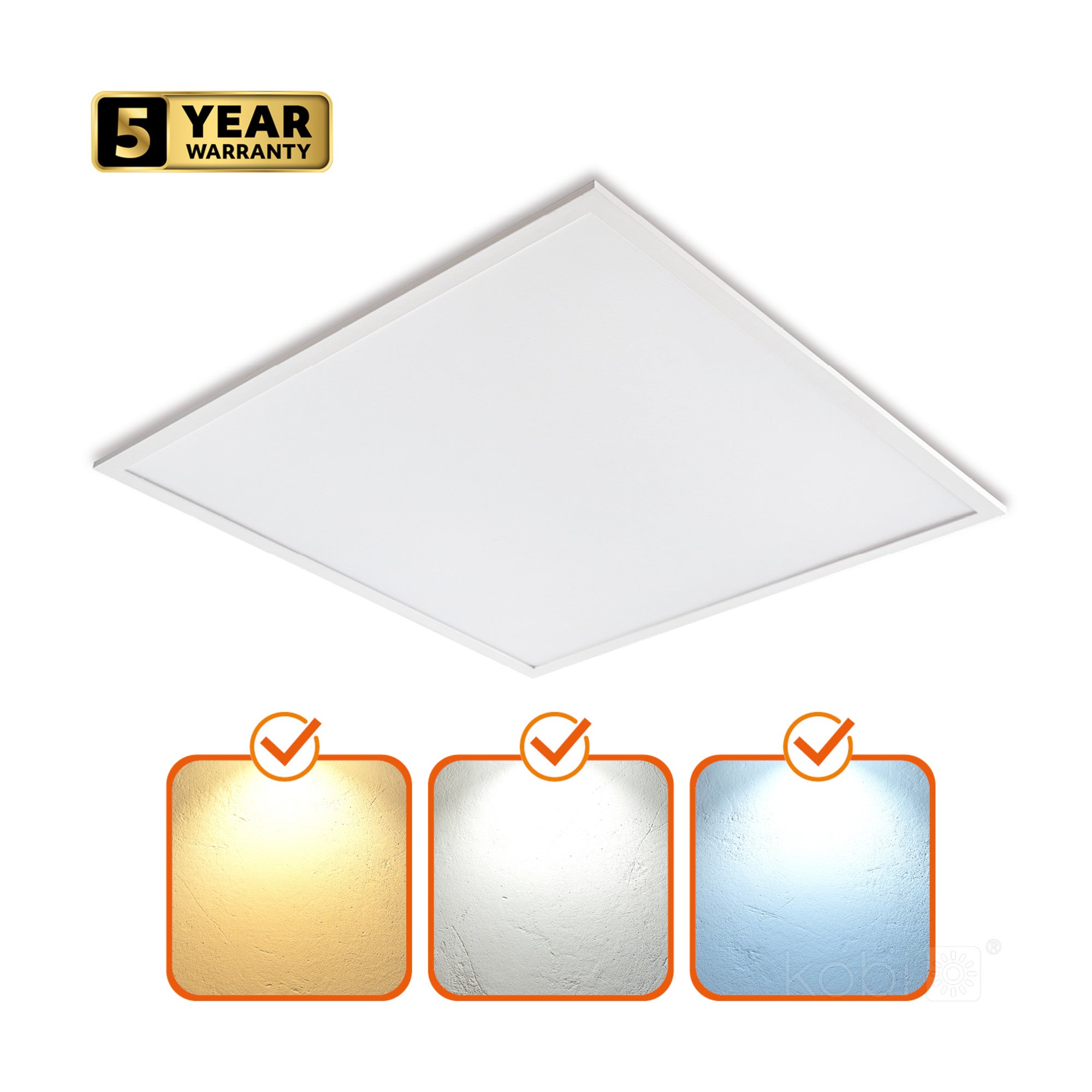 Panel LED podtynkowy 60x60cm 25/36/40W 3250/4680/5200lm 3000/4000/5700K IP44 1