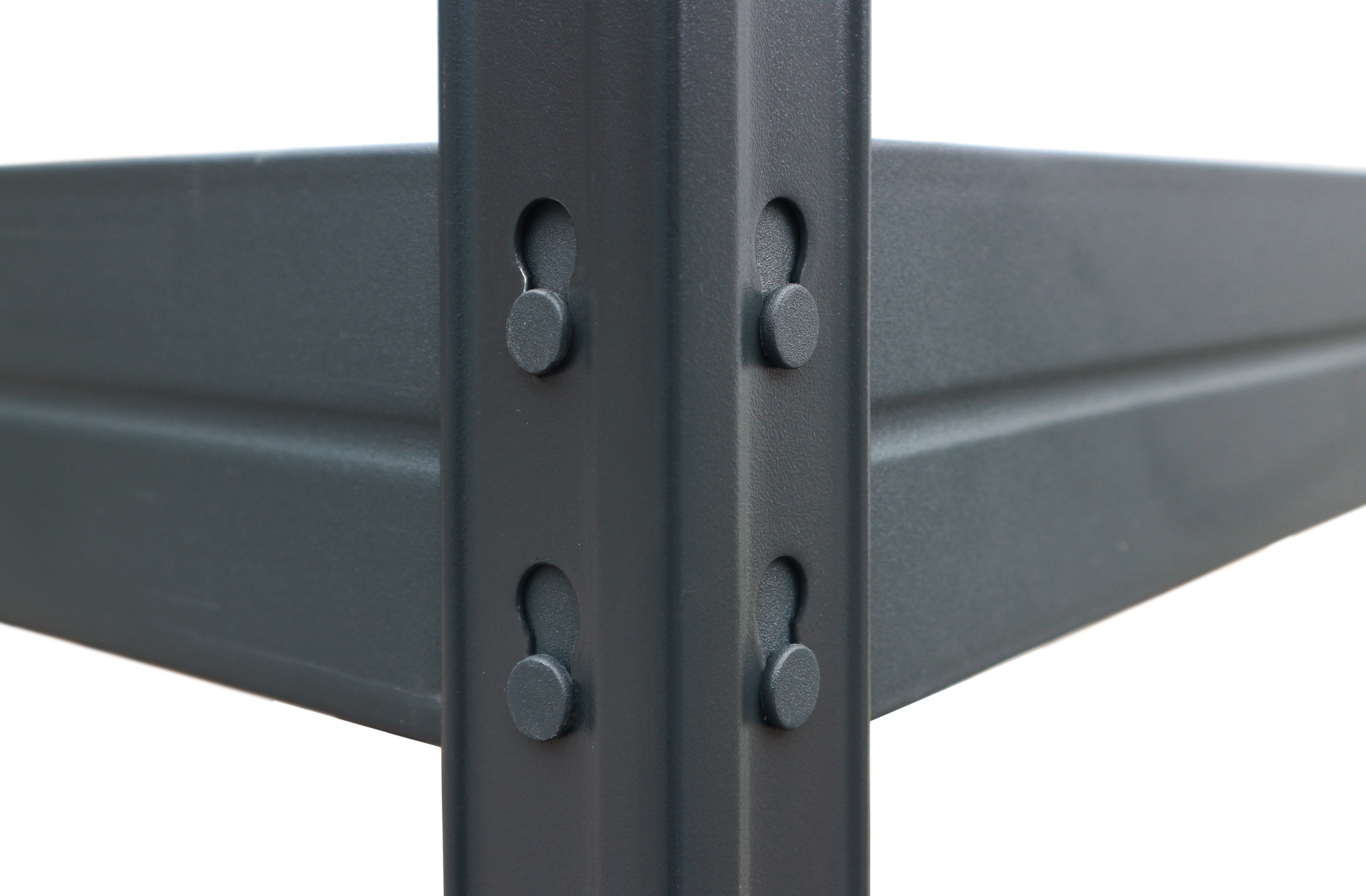 Regał magazynowy Rivet wym. 180x90x45 cm, 4 półki, nośćność 360 kg 5