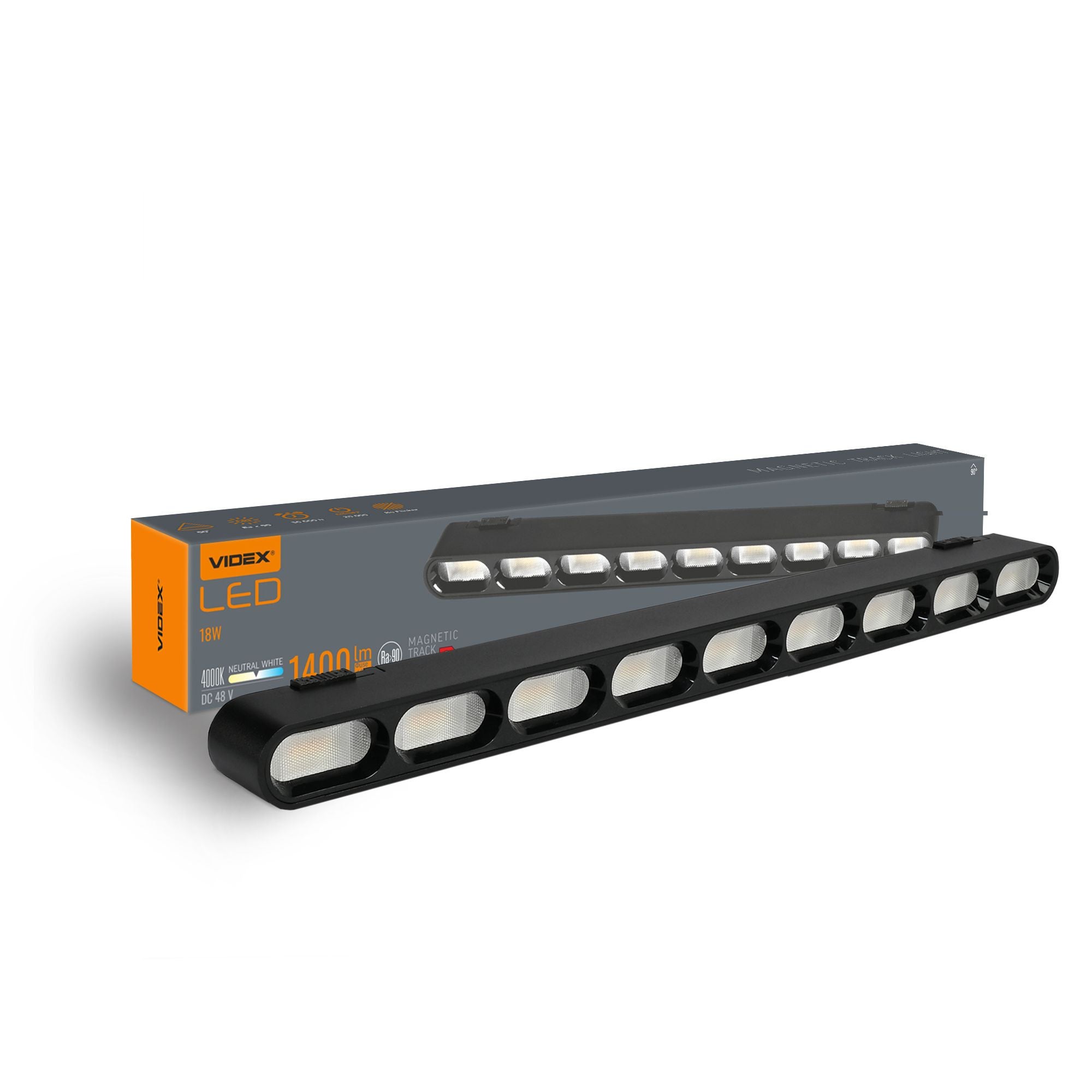 1-fazowa oprawa LED na szynoprzewód magnetyczny LD19B 18W 880lm czarna 6