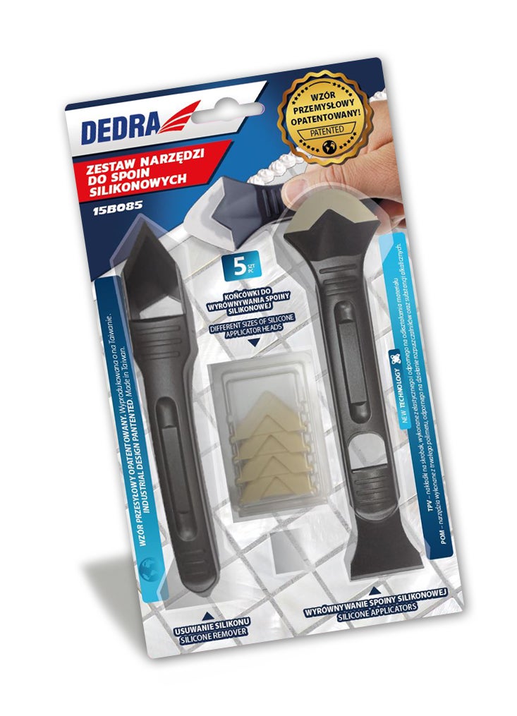 Zestaw narzędzi do spoin silikonowych, 5 szt. 1