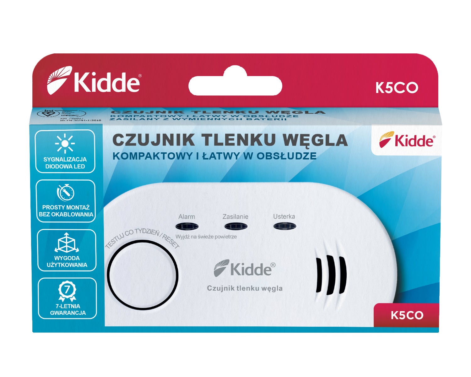 Czujnik czadu Kid K5CO 2xAA  5