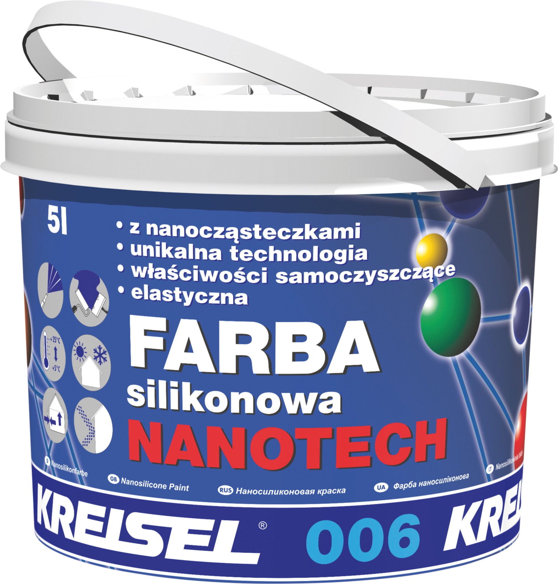 Farba elewacyjna silikonowa Nanotech 5l