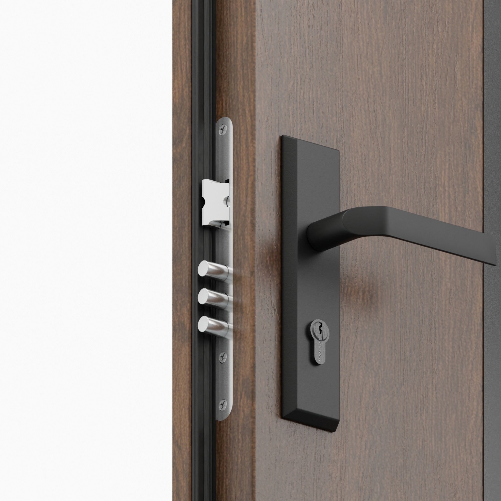 Drzwi stalowe LYON orzech 90 prawe 2