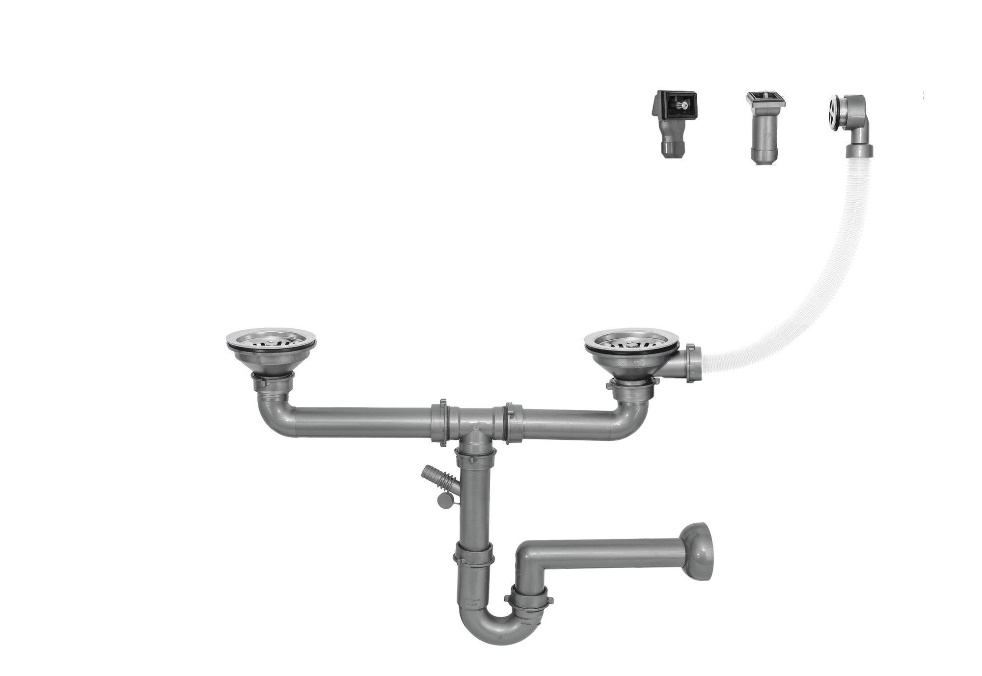 Syfon zlewozmywakowy 2-komorowy 90 mm 1