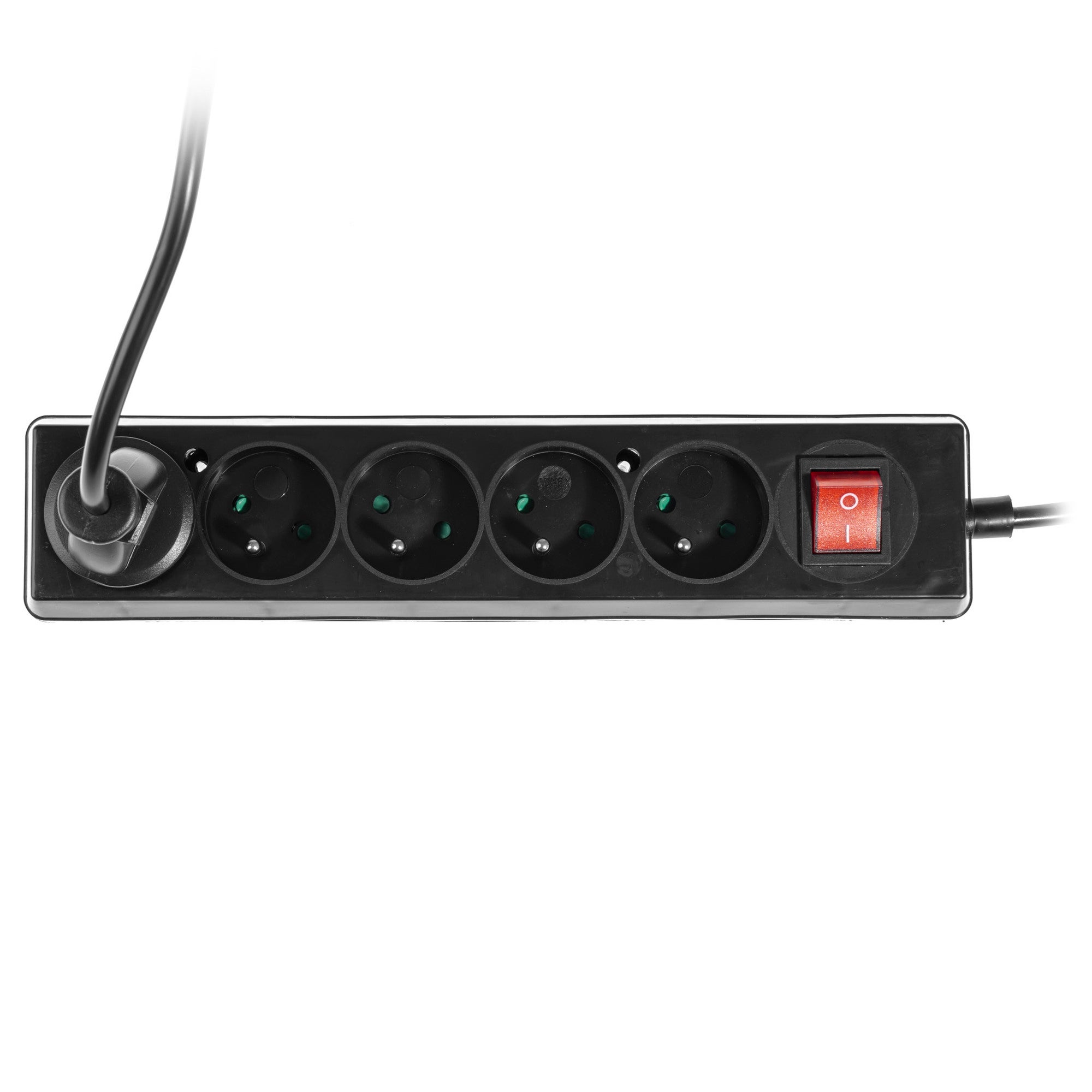 Przedłużacz 5m 5 gniazd z uziemieniem z wyłącznikiem czarny 4