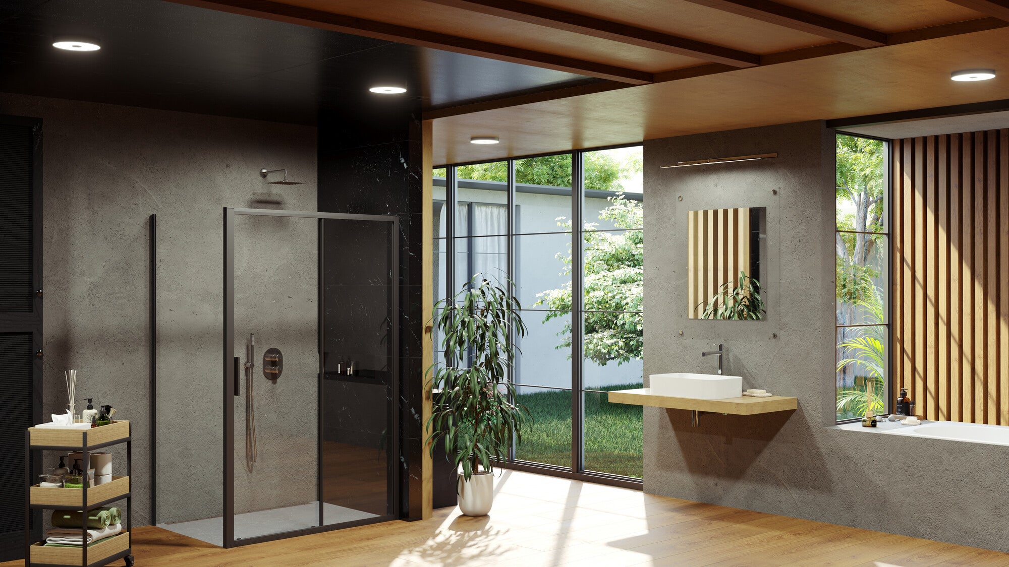 Ścianka prysznicowa Ravak Blix Slim 80 cm czarna 3