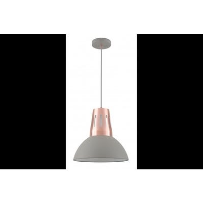 Oprawa sufitowa ARTEMIA L 1x E27, szary, średnica 34,5cm, materiał metal