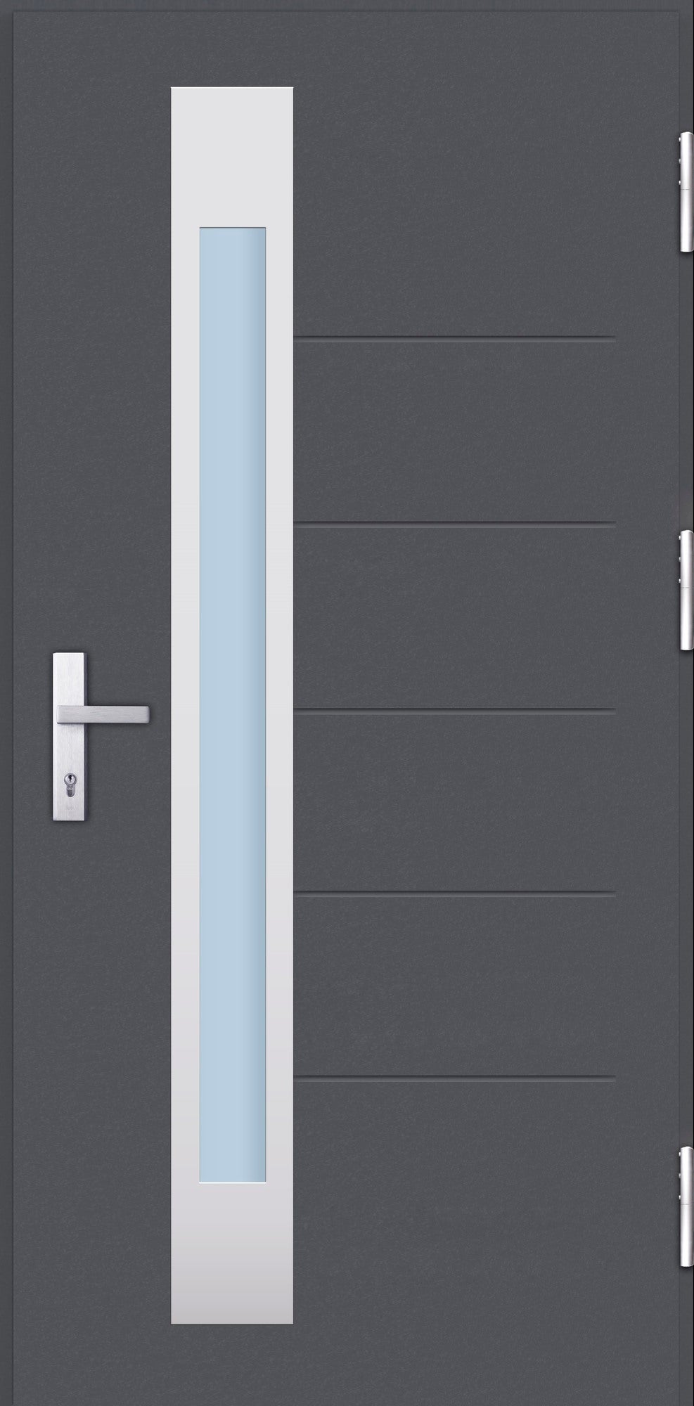 Drzwi zewnętrzne Bergen antracyt 90 prawe 0