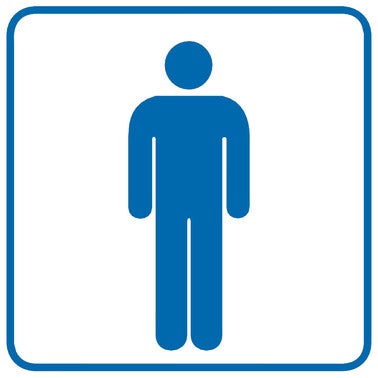 Znak informacyjny WC MĘSKIE
