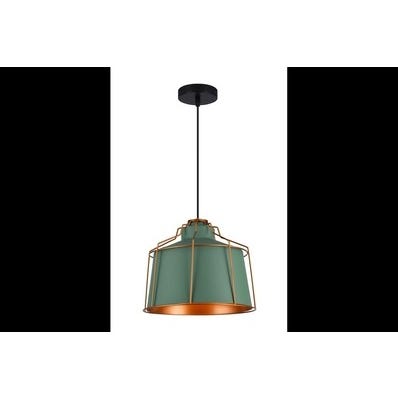 Oprawa sufitowa GOA 1x E27, zielony, średnica 32cm, materiał metal