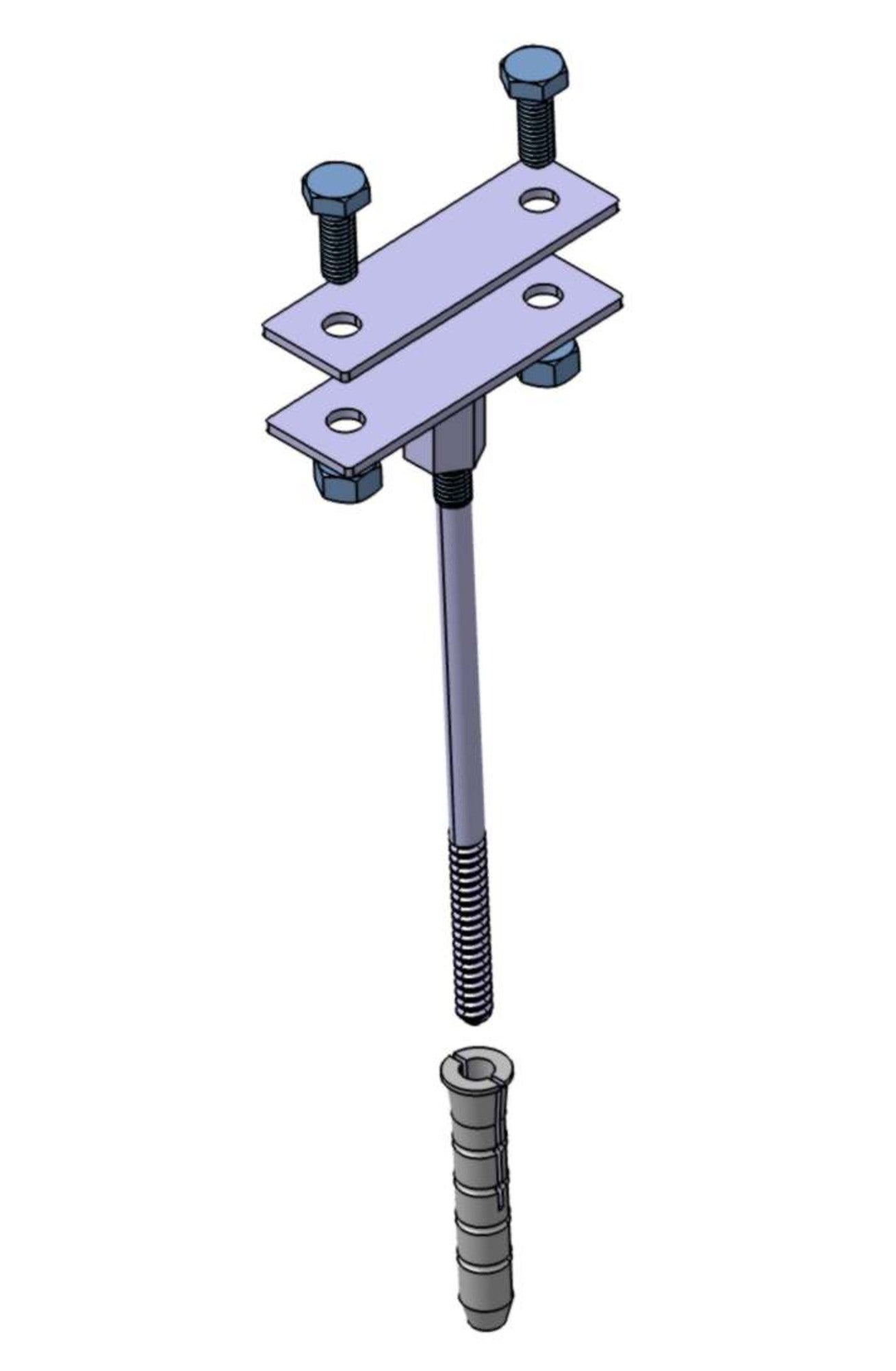 Uchwyt do bednarki z kołkiem rozporowym 16cm